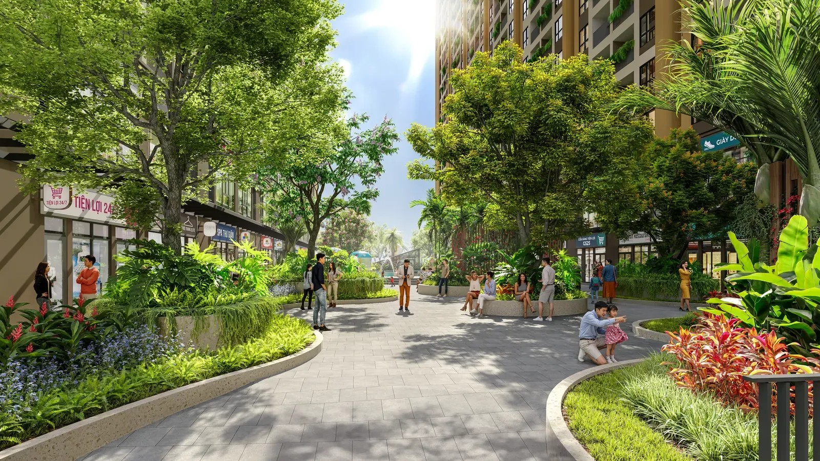 Tiện ích nghỉ dưỡng người lớn tuổi – phối cảnh Bcons Central Park Tam Hiệp