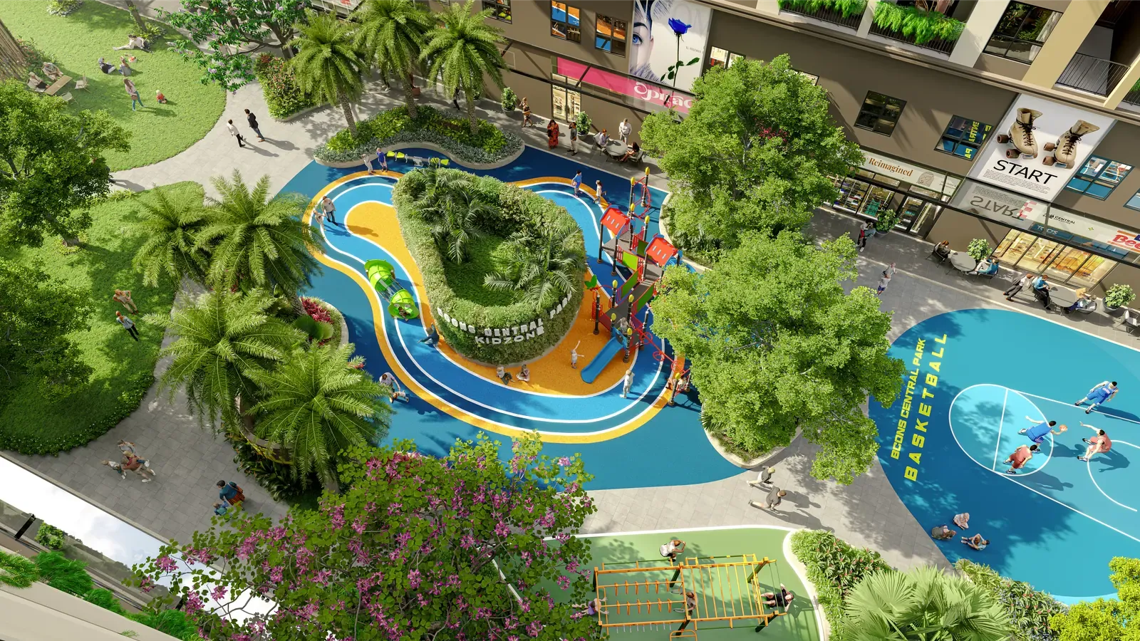 Tiện ích phát triển trẻ thơ – phối cảnh Bcons Central Park Tam Hiệp