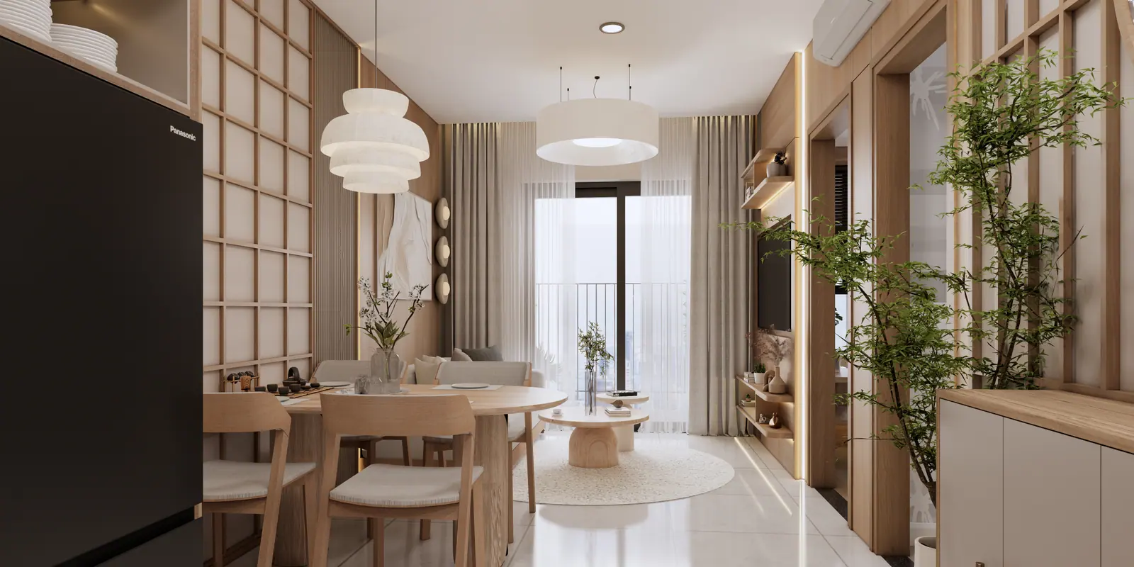 Mặt bằng căn hộ 2 phòng ngủ (1 WC) Bcons Central Park Tam Hiệp, diện tích 50 – 53 m²